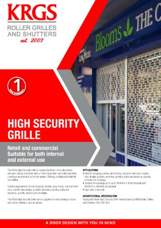 High Security Grille Brochure