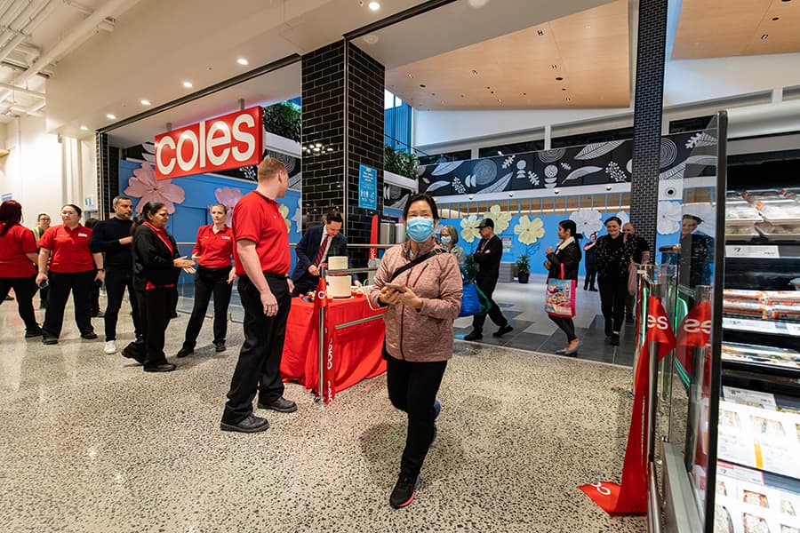 New KRGS Series III Aluminium Shutters for Coles supermarket opens at Ed.Square