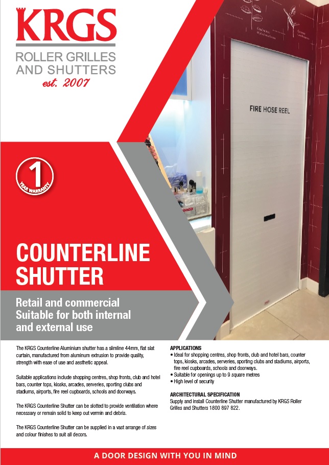 Counterline Aluminium Shutter Brochure