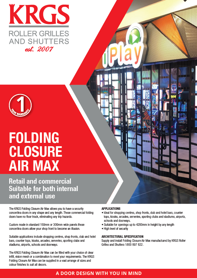 Folding Closure Brochure - Air Max